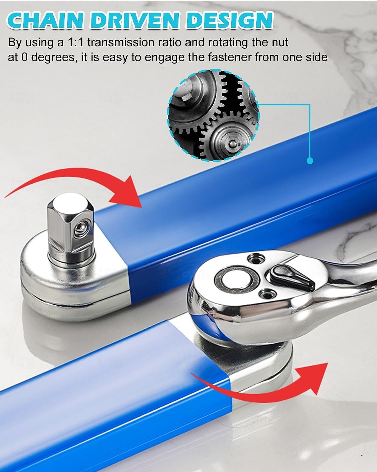 Universele offset verlengsleutel, sleutel voor krappe ruimtes met een 3/8" aansluiting. &1/4" aandrijfadapters voor moeilijk bereikbare plaatsen, professionele doe-het-zelf autogereedschapset, 2026 - $37.99 –P6