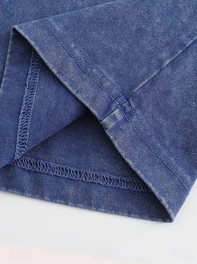 Damen Henley Hemd Vintage Mode Stilvoll Ärmellos Kurzarm Normale Oberteile Lässig Strand Blau Purpur Orange Rosa Grau Sommer Frühling 2026 - $28.99 –P3