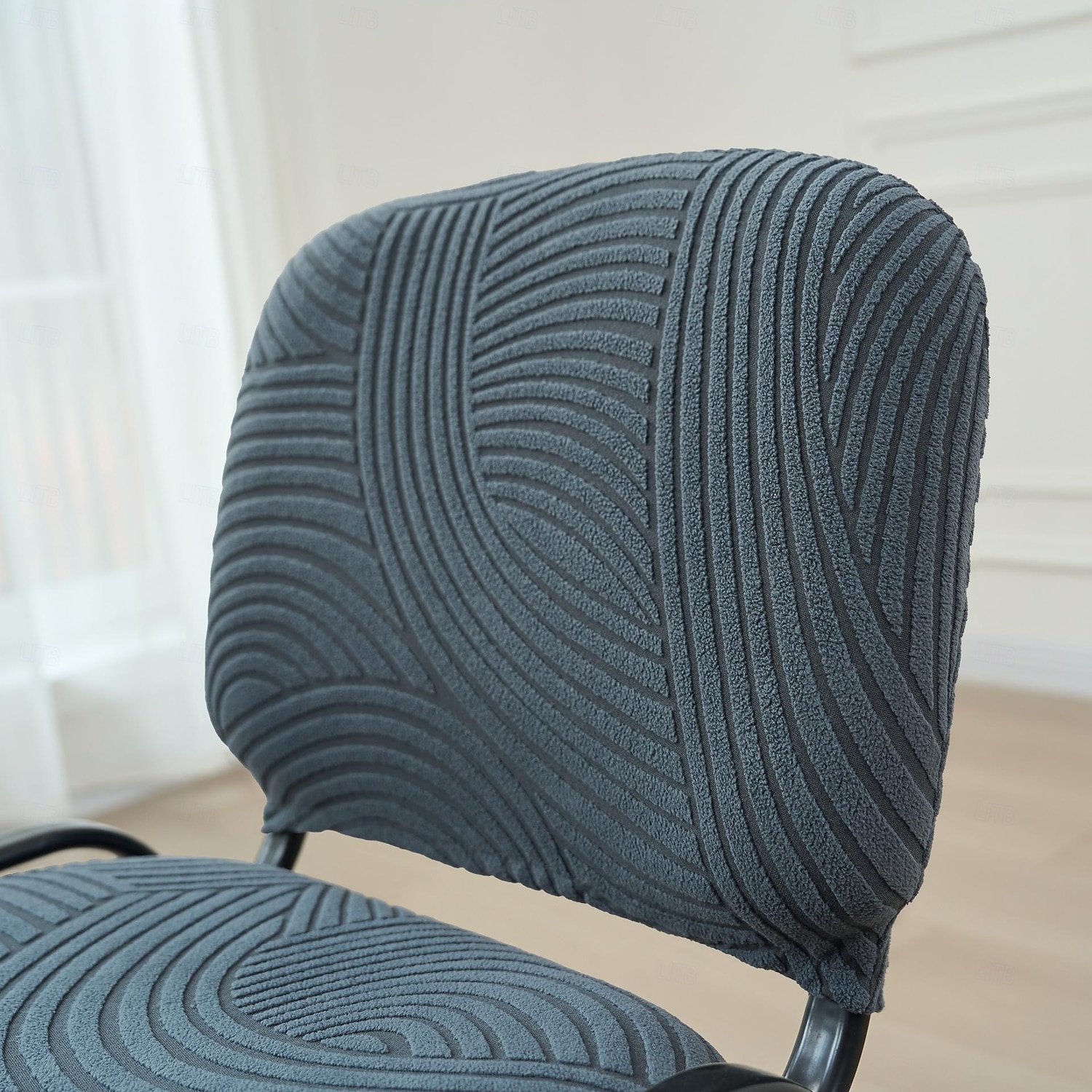 Housse extensible et fendue pour chaise de conférence, protection pour coussin d'assise et dossier de bureau, motif floral arqué, housse antidérapante pour toutes les saisons de 2026 ? $15.49 –P7