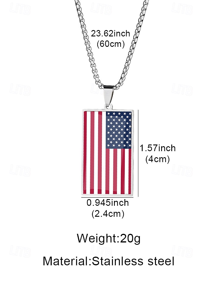 Men's Stainless Steel Flag Pendant Necklace, Multi-Country National Flag Chain Necklace for Soccer Match Day, Football Fan Support, Stadium Cheering, Casual Sportswear and Everyday Wear 2026 - $9.99 –P9
