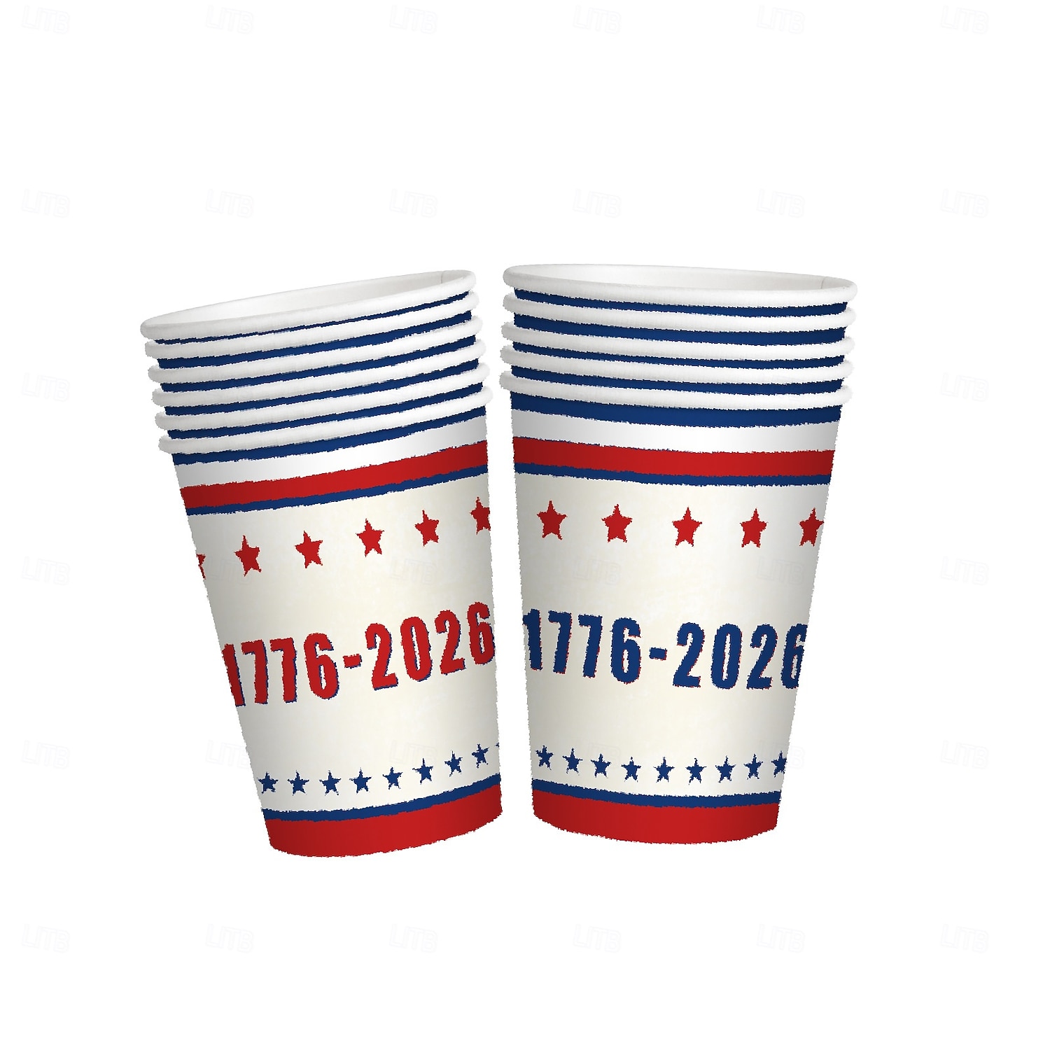 Set di stoviglie usa e getta per la festa del 250° anniversario degli Stati Uniti - rosso, bianco &piatti, tazze e tovaglioli blu &Tovaglia, celebrazione patriottica del giorno dell'indipendenza del 2026 a $21.99 –P2