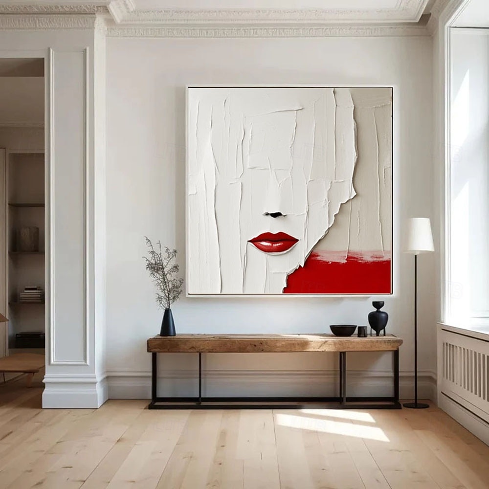 AHandmade Abstract Woman Beauty Face Canvas Wall Art Modern Abstract ...
