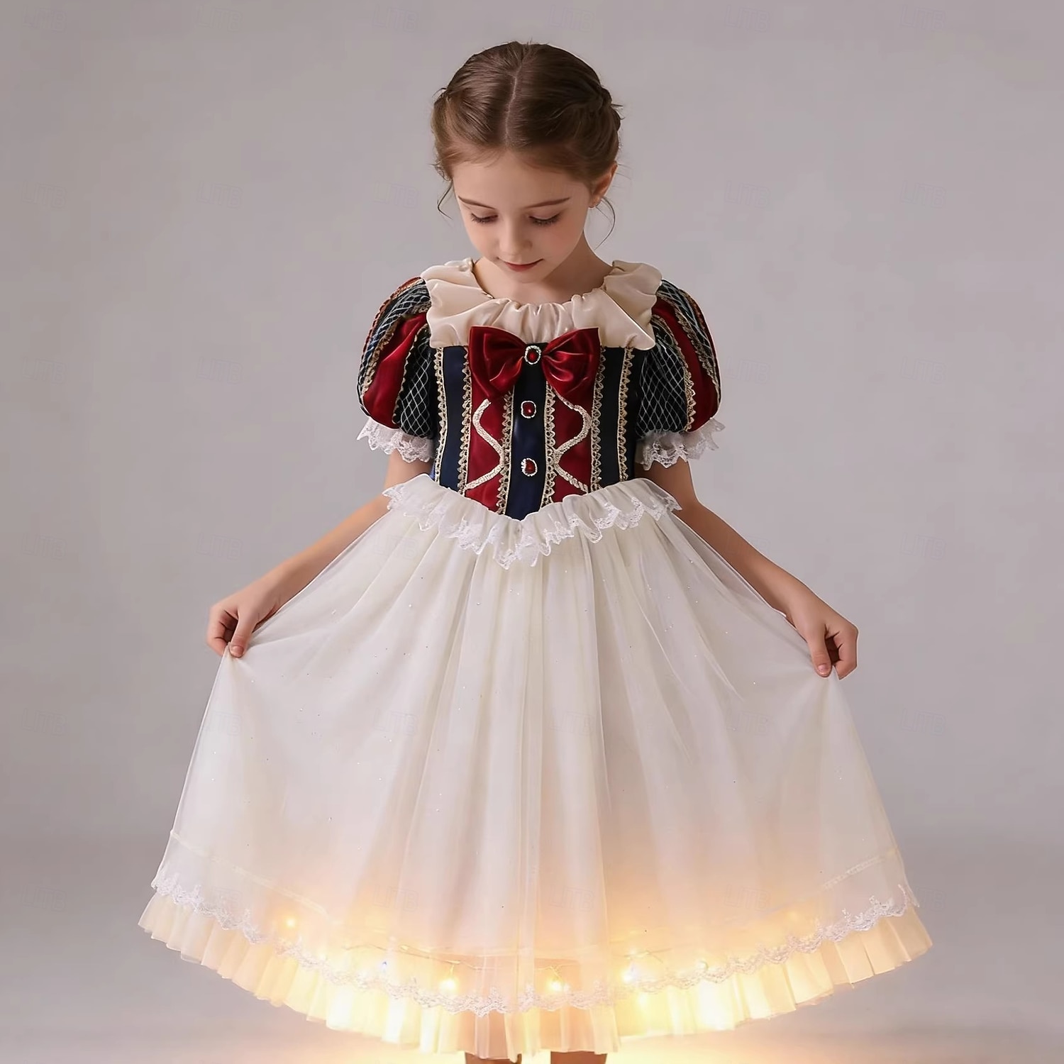 Snow White Princess Dress Cosplay Costume Outfits Movie Cute Tutus Led Light Up for Girls' Kid's Masquerade Daily Holiday Comic Con 2026 - $45.99 –P1