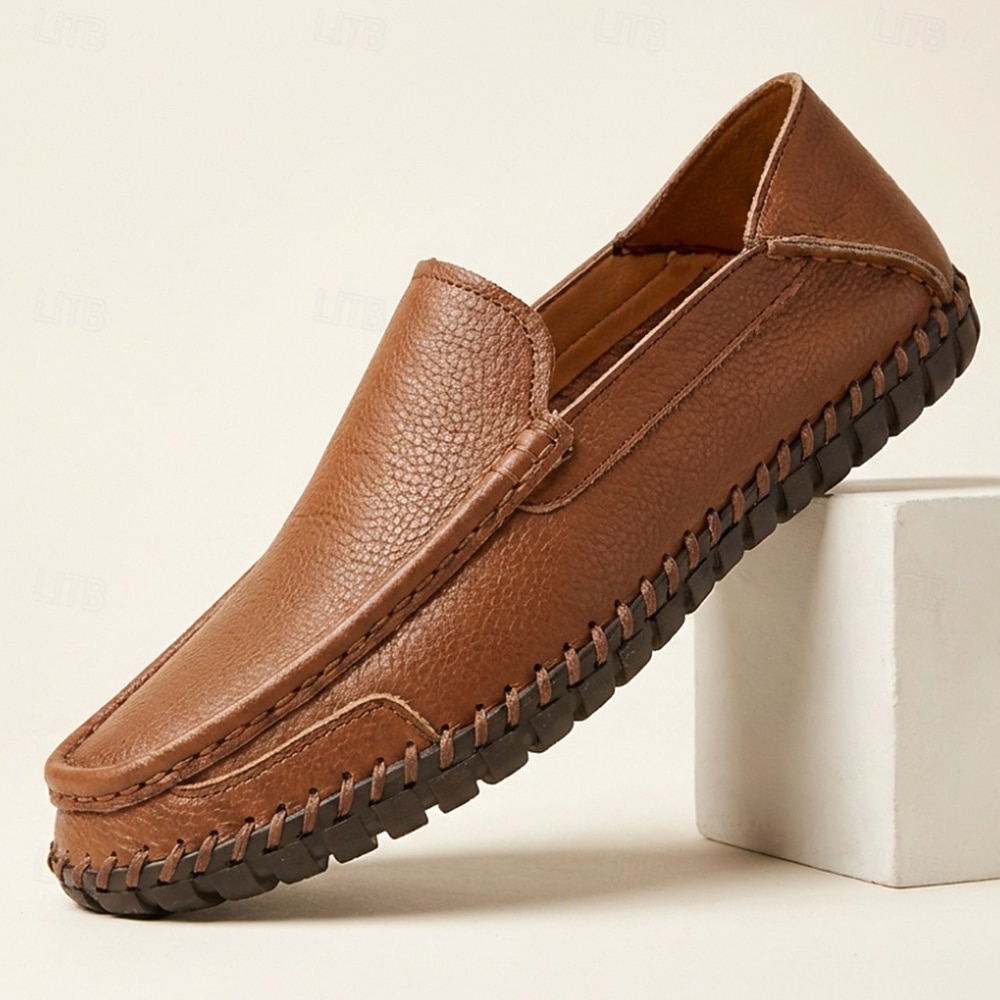 Bruine instappers voor heren, lichtgewicht comfortabele wandelschoenen, zachte alledaagse schoenen voor dagelijks gebruik, reizen, autorijden, buitenactiviteiten en een ontspannen smart casual stijl. 2026 - $46.99 –P1