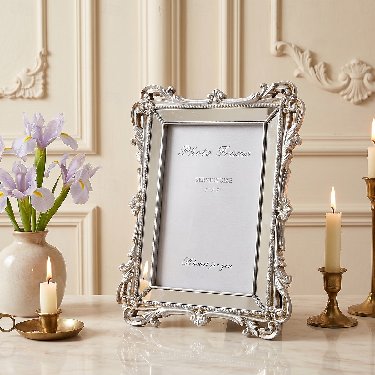 1PC, Featuring Rococo Baroque Three-dimensional Relief Carving Technique. This Decorative Photo Frame for Home And Wedding Wse Is Suitable for Both Tabletop Display And wall Hanging 2026 - $23.99 –P8