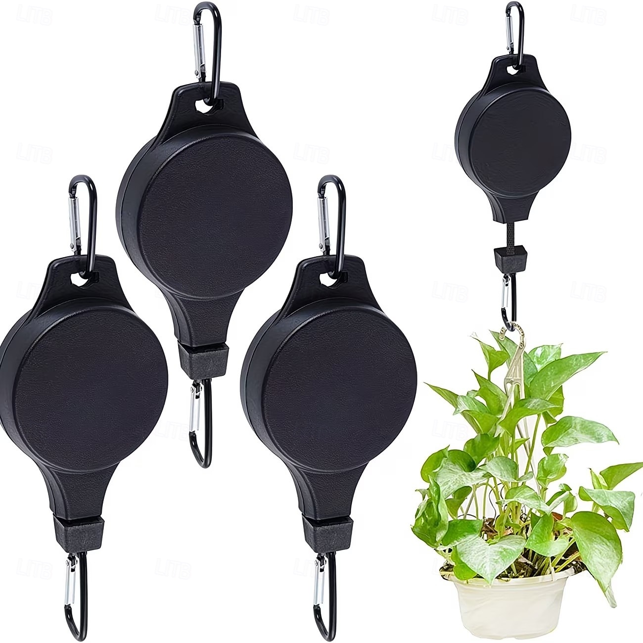 2/4/6 poleas para plantas, cesta colgante retráctil, polea con gancho descendente para cesta de jardín 2026 - $16.99 –P1