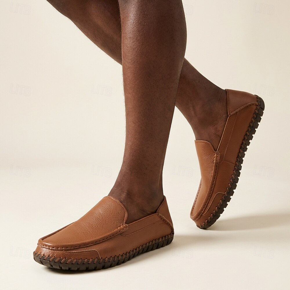Bruine instappers voor heren, lichtgewicht comfortabele wandelschoenen, zachte alledaagse schoenen voor dagelijks gebruik, reizen, autorijden, buitenactiviteiten en een ontspannen smart casual stijl. 2026 - $46.99 –P3