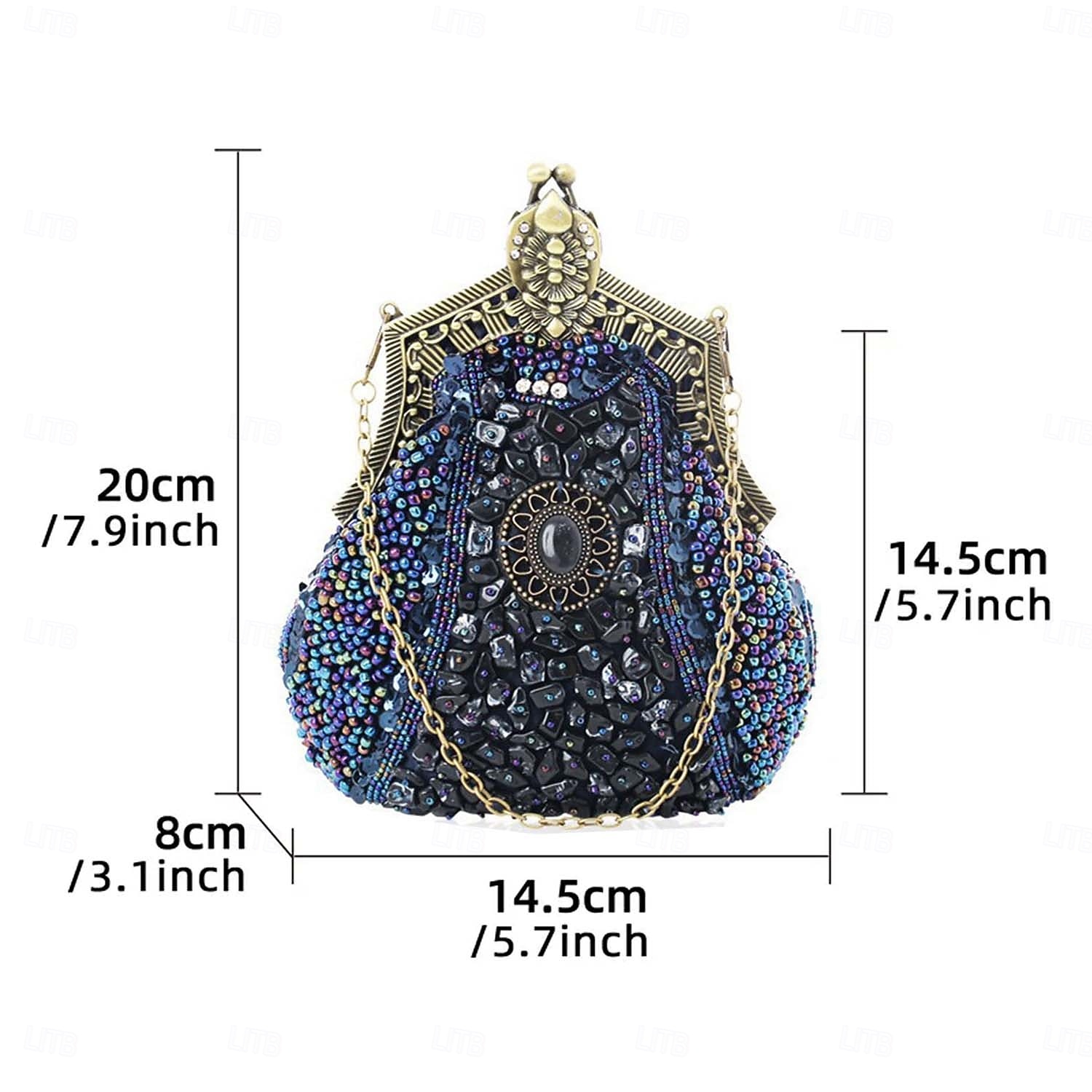Rugido 20s 1920s Retro Antiguo Bolso de mano de noche Bolsos de noche El gran Gatsby Chica de la aleta Disfraz Mujer Carnaval Mascarada Fiesta de Cóctel Fiesta temática retro Adulto Maleta 2026 - $37.99 –P2