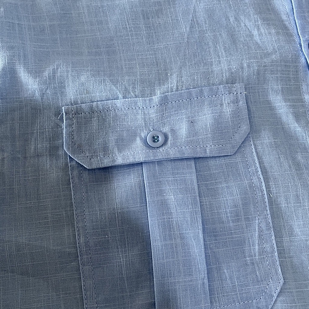 Hombre Camisa Camisa de lino Camisa de verano Ropa de playa Camisa con cuello mao Abotonar la camisa Color sólido Casual Vacaciones Azul Piscina Negro Azul Marino Verde Trébol Manga Corta Escote Chino 2026 - $11.49 –P3