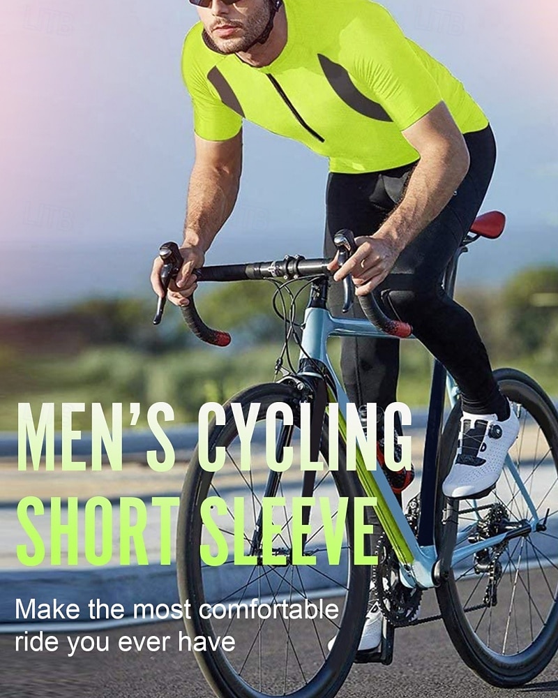 Муж. Велокофты Лоскутный узор С короткими рукавами Велоспорт Джерси Верхняя часть с 3 задними карманами Устойчивость к УФ Быстровысыхающий Задний карман Впитывает пот и влагу Виды спорта 2026 - $24.99 –P8