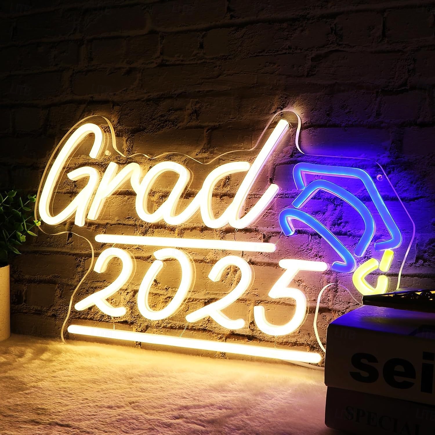 semn LED neon pentru absolvire, lumină de petrecere alimentată prin USB, decor strălucitor pentru cămin, dormitor, sărbătoare interioară, iluminat atmosferic pentru petrecere de absolvire 2026 - $35.99 –P7