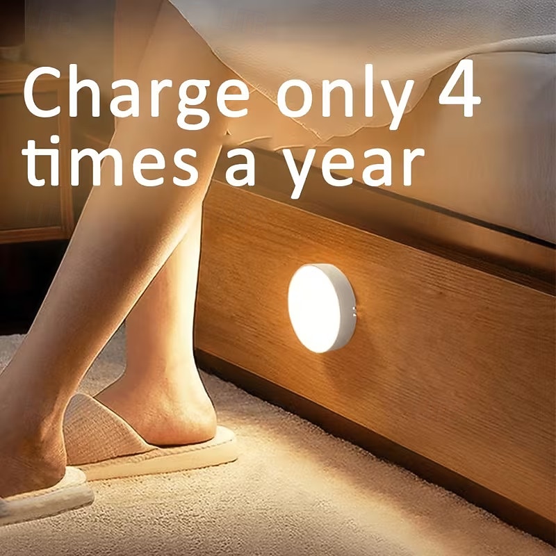 2 luci notturne con sensore di movimento, luci notturne a LED ricaricabili con batteria a lunga durata, luci da parete magnetiche wireless per armadi, scale, corridoi, camere da letto, illuminazione del 2026 a $15.99 –P2