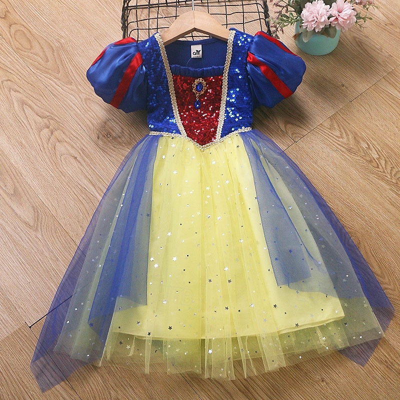 Snøhvit Snøhvit Prinsesse Kjoler Cosplay kostyme Drakter Film Mote søt stil Tutuer for Jente Barne Maskerade Daglig Fest Ferie 2026 - $41.99 –P10