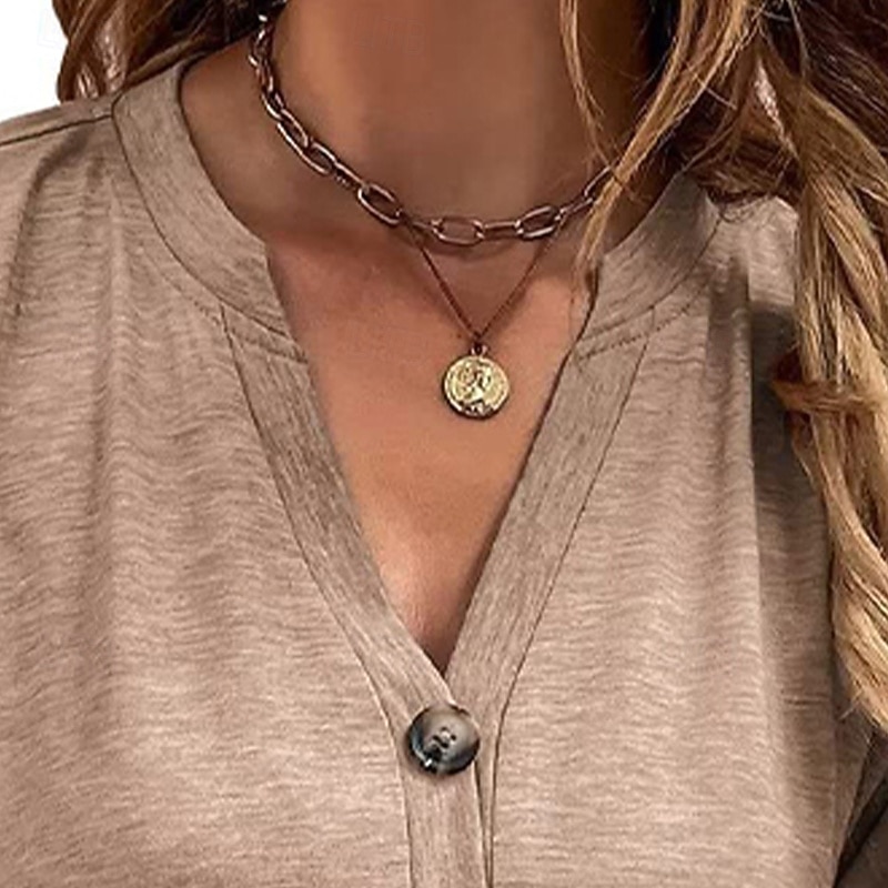 Women's Shirt Popover Shirt Casual Shirt Cotton Shirt Solid Color Plain Vacation Vintage Fashion Short Sleeve V Neck Regular Tops Streetwear Beach Holiday Blue Black Pink Khaki Grey Summer Spring Fall 2026 - $19.99 –P3