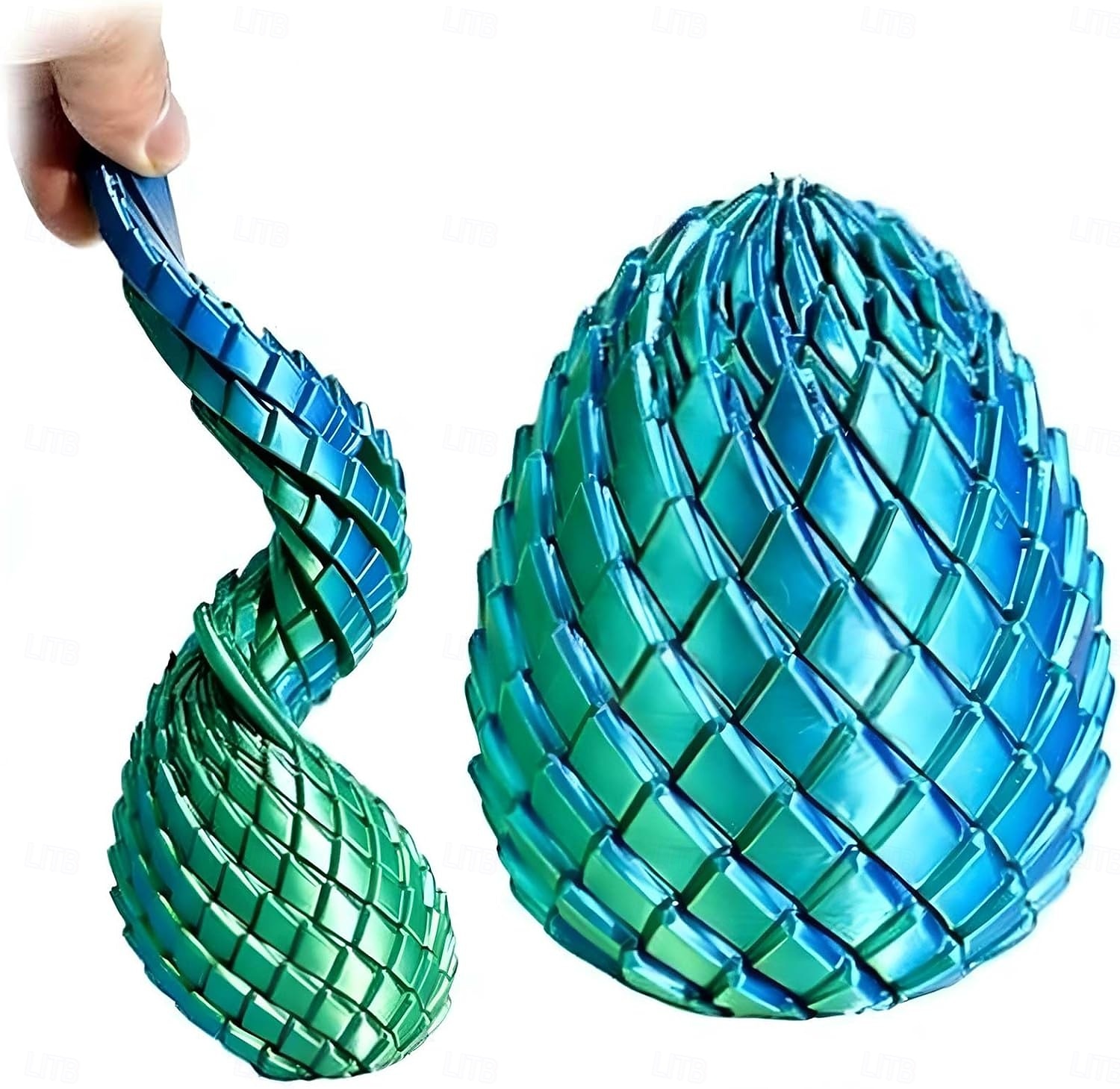 بيضة تململ مطبوعة بتقنية ثلاثية الأبعاد، لعبة انزلاقية لتخفيف التوتر، بيضة تململ ملتوية لعيد الفصح للبالغين، ألعاب تململ صغيرة منزلقة لحشو سلال عيد الفصح، أحجية دوارة لتخفيف التوتر 2026 - $9.99 –P14