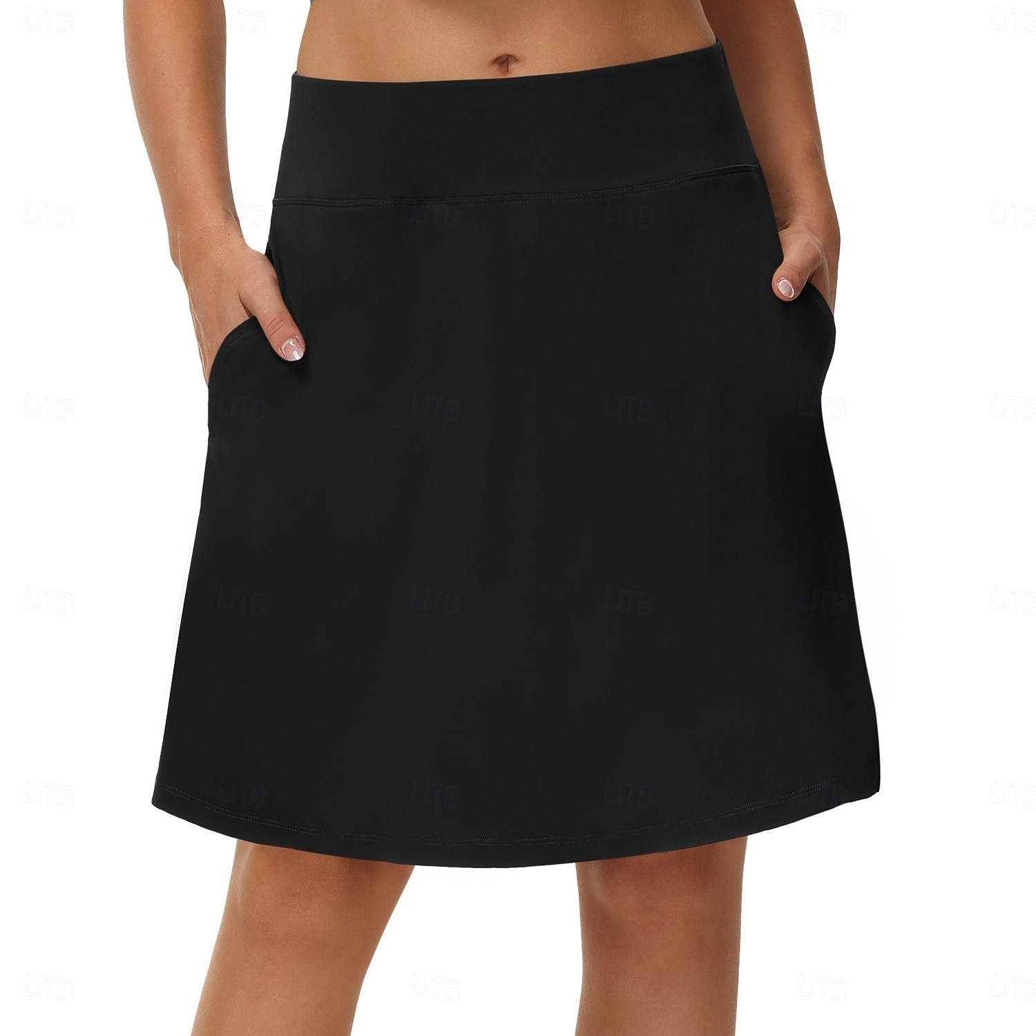 Femmes Couleur Unie Jupe décontractée Jupes de tennis avec shorts Jupe de sport Avec Poches Taille haute Élastique Évacuation de la transpiration Respirant Tennis Le golf Course Jupe Jupe-short Gris de 2026 ? $11.49 –P8