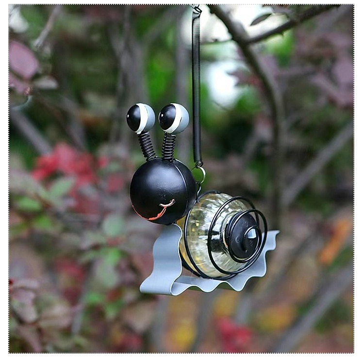 Lanterna suspensa de ferro oca em formato de caracol, à prova d'água e com energia solar, ideal para decoração de jardins, vilas, árvores e pátios, perfeita para criar um ambiente aconchegante no de 2026 por $12.99 –P2
