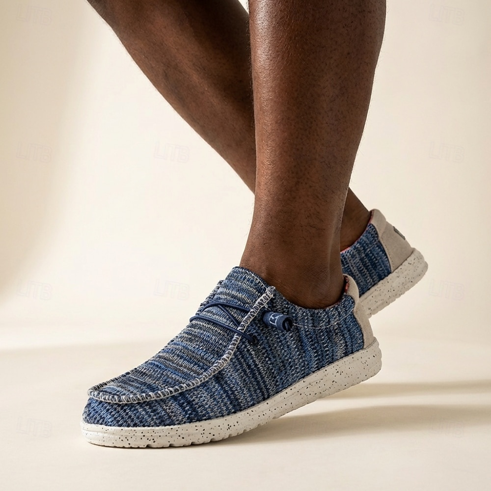 Ανδρικά αναπνεύσιμα πλεκτά casual παπούτσια με κορδόνια, ελαφριά και άνετα αθλητικά παπούτσια για περπάτημα, μοντέρνα μοκασίνια για άνδρες, καθημερινή χρήση, ταξίδια, μετακινήσεις και casual εξόδους το Σαββατοκύριακο 2026 - $34.99 –P3