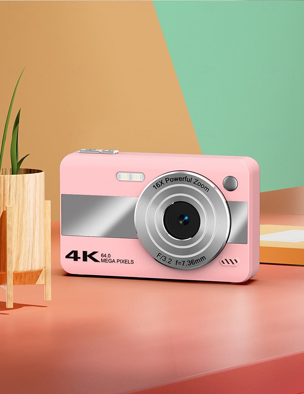 4k digitális fényképezőgép fotózáshoz, 64 megapixeles vlogoló kamera YouTube-hoz 16x zoommal, kompakt kompakt fényképezőgép gyerekeknek, tinédzsereknek, kezdőknek, diákoknak, hordozható utazókamera 2026 - $46.99 –P5