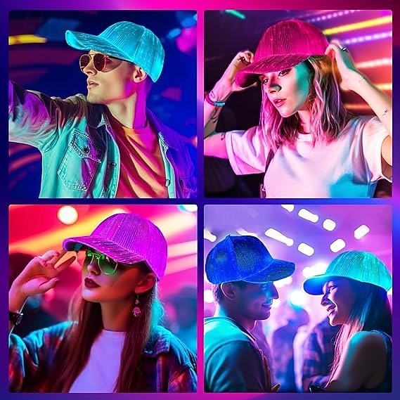LED-Baseballkappe mit Leuchtfunktion, USB-Ladefunktion, 7 leuchtende Farben, blinkend im Dunkeln, ideal für Partys. 2026 - $46.99 –P4