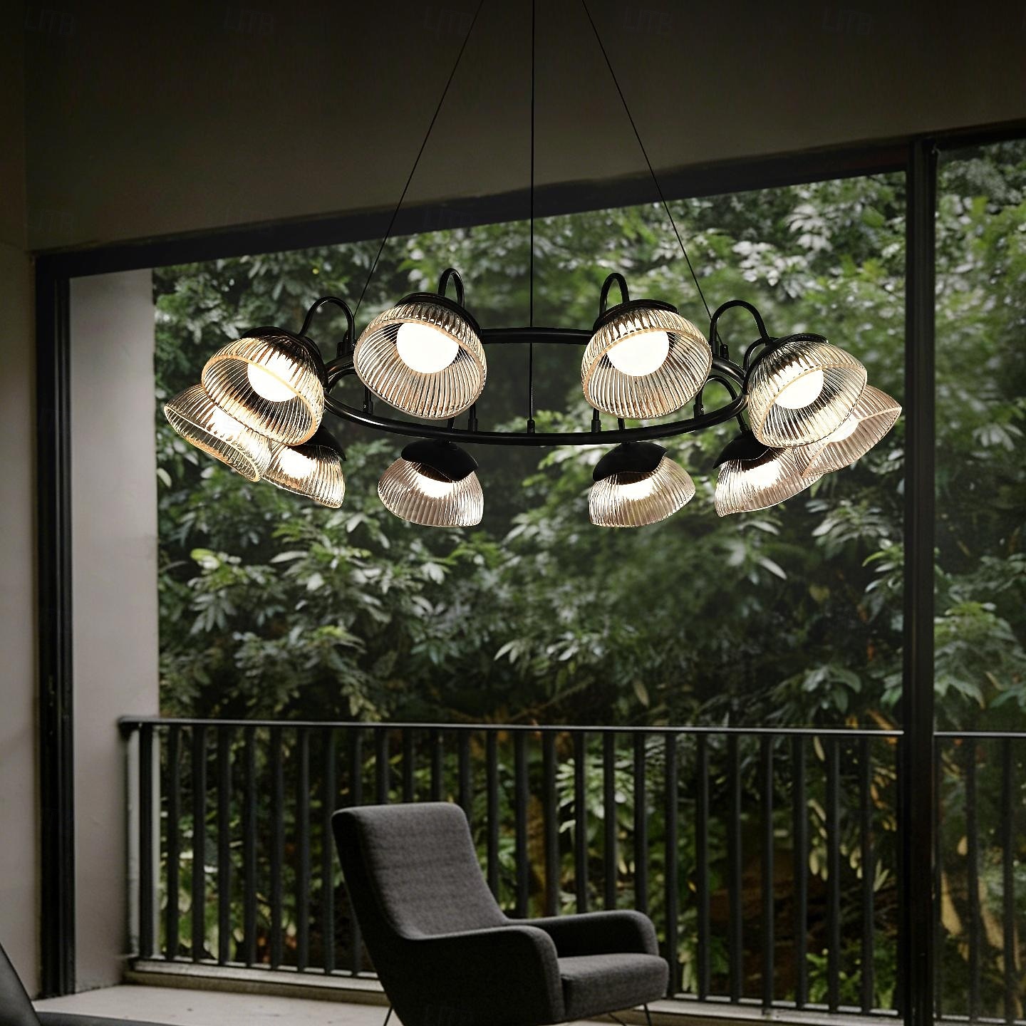 Modern Crystal Chandelier Ring Design Pendant Lights Hanging Lamps Ceiling Light Fixture Indoor Lighting Creative Main Light Luxury Dining Room Bedroom Light Living Room 110-240V 2026 - $215.99 –P1