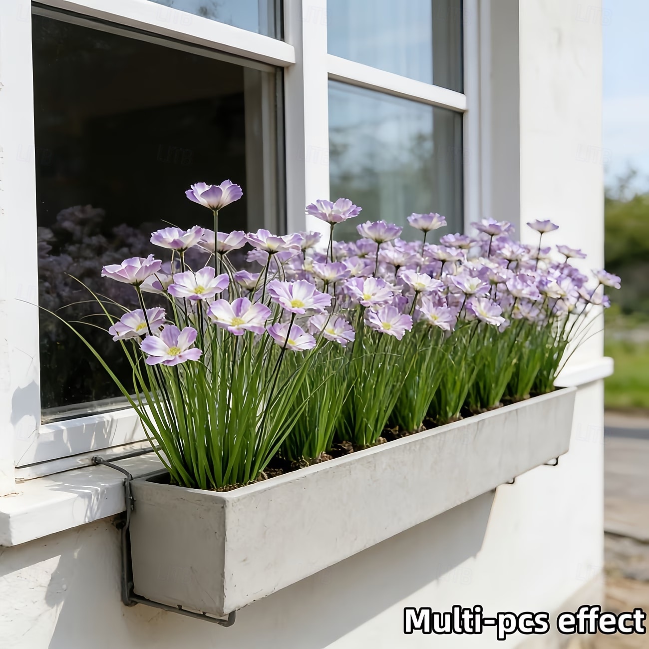Conjunto de 7 flores artificiais para exterior e plantas bulbosas, réplicas em plástico de margaridas africanas e plantas rasteiras bulbosas, flores artificiais realistas de grama-cebola, adequadas de 2026 por $16.99 –P3