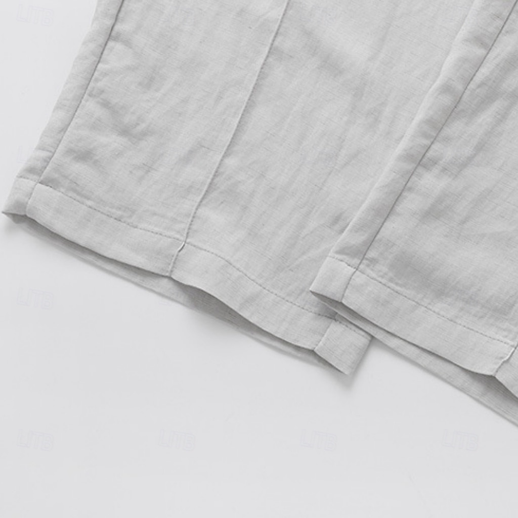 Per uomo Pantaloni di Lino Pantaloni Pantaloni Estivi Pantaloni da Spiaggia Coulisse Elastico in vita Tinta unica Comodità Traspirante Quotidiano All'aperto Spiaggia Vacanza Moda Nero Albicocca del 2026 a $29.99 –P10