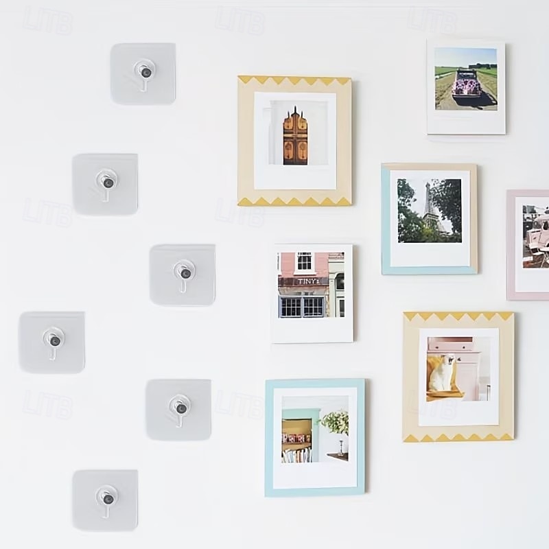 50PCS Heavy-Duty Drill-Free Wall Hooks - Damage-Free Installation, Waterproof Bathroom and Kitchen Hooks with Strong Adhesive Backing, Damage-Free Removal, Suitable for Photos, Posters, Clocks, Towels 2026 - $13.99 –P4