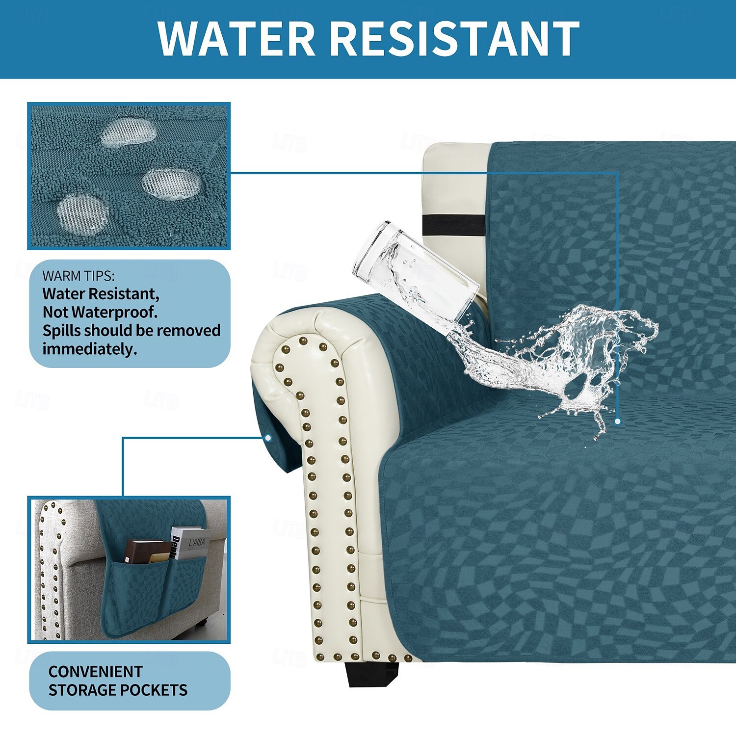 Водонепроницаемый чехол для дивана, нескользящий, эластичный жаккардовый, подходит для домашних животных, защищает от пятен, подходит для собак и кошек. 2026 - $30.99 –P4