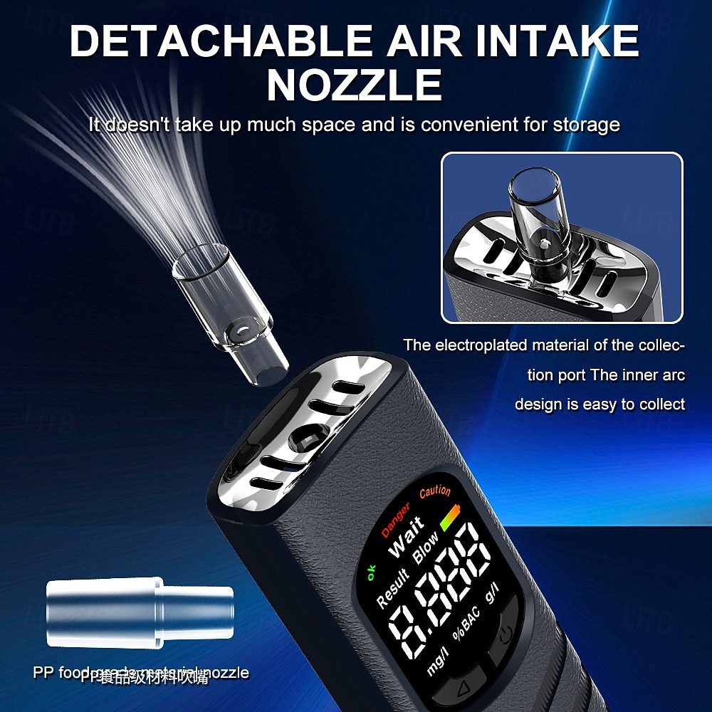 Professional Breathalyzer Alcohol Tester, High Precision Fuel Cell Electrochemical Sensor, Portable Digital Alcohol Detector, USB Type-C Rechargeable for Personal & Home Use 2026 - $28.99 –P4