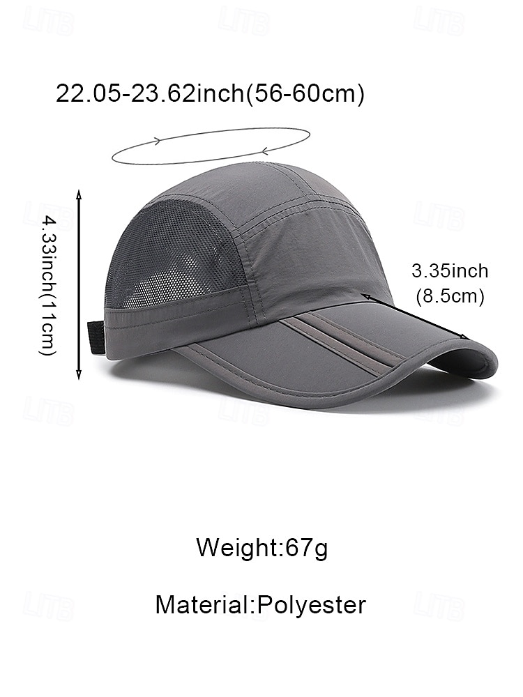 Men's Lightweight Breathable Polyester Baseball Cap, Multi-Color Adjustable Mesh Panel Sun Hat for Vacation Travel, Outdoor Activities, Hiking and Everyday Casual Wear 2026 - $11.99 –P13
