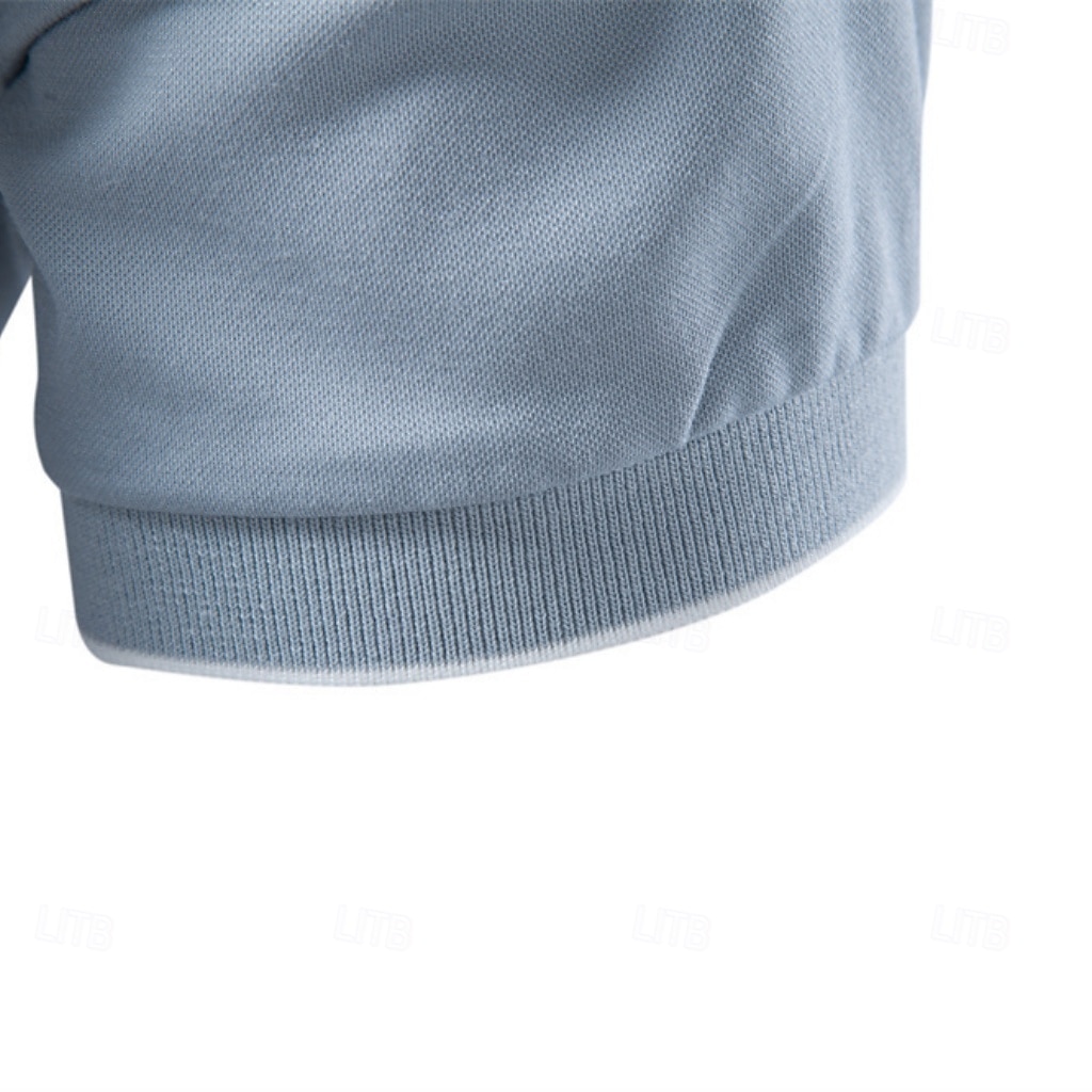 Homme Polo Chemise de golf Occasionnel Rue Revers Manche Courte Basique Moderne Uni Poids Léger Boutons Été Printemps Coupe régulière bleu marine Kaki Gris Bleu clair Polo de 2026 ? $29.99 –P11