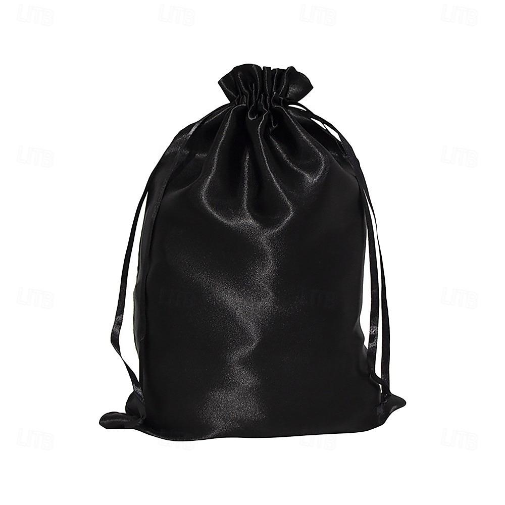 10Pcs Wig Bags with Satin Drawstring, Black Silk Hair Storage Bags for Multiple Wigs, Bundles, Extensions 2026 - $28.99 –P8