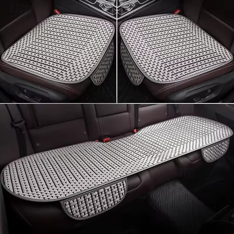 3PCS Summer Car Seat Cushion Set, Cooling Breathable Woven Seat Pad for Hot Weather, Universal Anti-Slip Front and Rear Seat Protectors for Car SUV Truck, Durable Interior Decor 2026 - $36.99 –P1