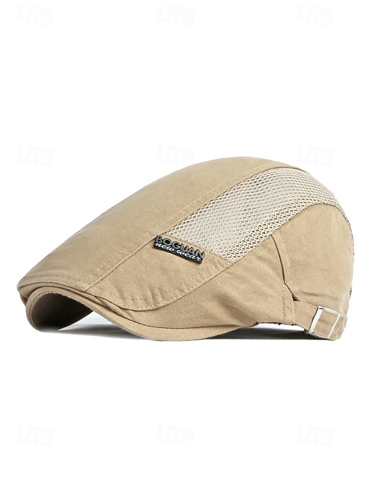 Berretto piatto da uomo in cotone a rete, regolabile e traspirante, modello newsboy ivy hat, ideale per l'uso quotidiano, le vacanze al mare, i viaggi e lo stile estivo all'aperto. del 2026 a $14.99 –P8