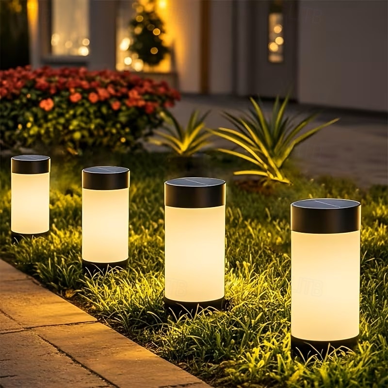 4er-Set Solar-Gartenleuchten, wasserdichte Gartenwegleuchten, dekorative Solar-Bodenleuchten zum Einstecken, für den Außenbereich 2026 - $39.99 –P3
