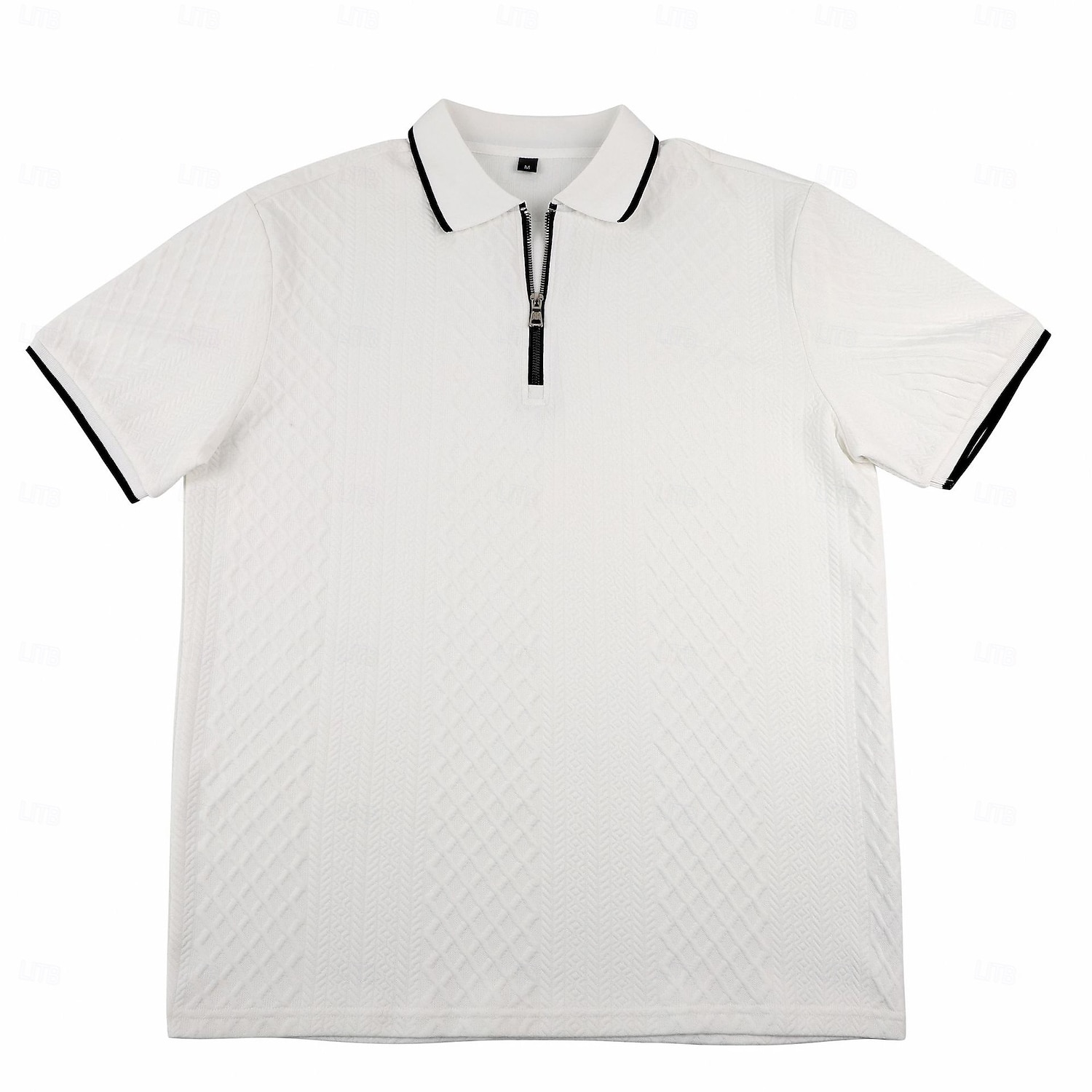 Per uomo Polo con zip Testurizzato Casuale Ferie Bavero Zip a un quarto Manica Corta Moda Essenziale Semplice Jacquard Zip a un quarto Primavera & Estate Estate Primavera Vestibilità regolare Blu del 2026 a $24.99 –P3