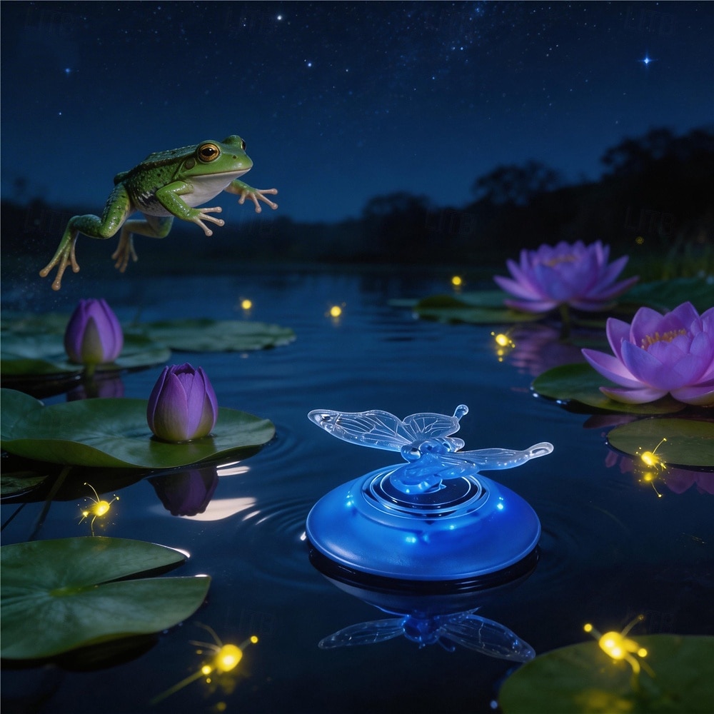Lot de 2 lampes flottantes LED solaires colorées en forme de papillon et de libellule, idéales pour décorer un jardin, une fontaine, une piscine ou un bassin. de 2026 ? $30.99 –P3