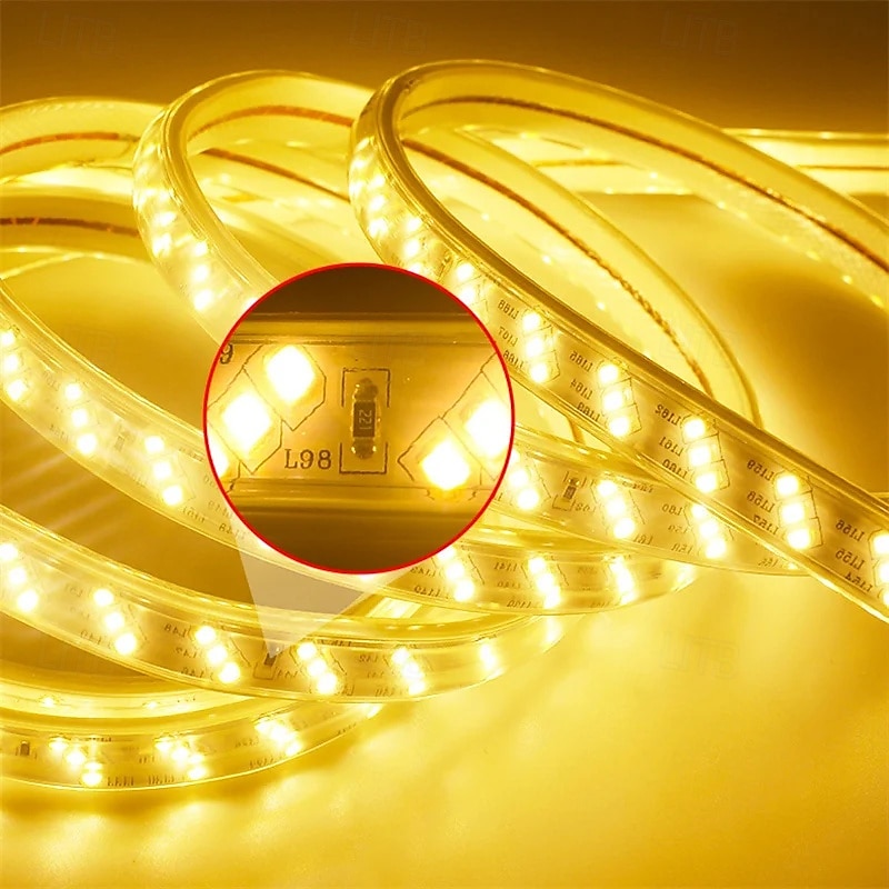 Hochleistungsfähige, wasserdichte LED-Streifen, 180 LEDs pro Meter, 220-V-EU-Stecker, warmweiß, weiß und neutralweiß, für Garten, Hochzeit, Urlaub, Pool, Party und als stimmungsvolle Dekorationsbeleuchtung. 2026 - $8.99 –P3