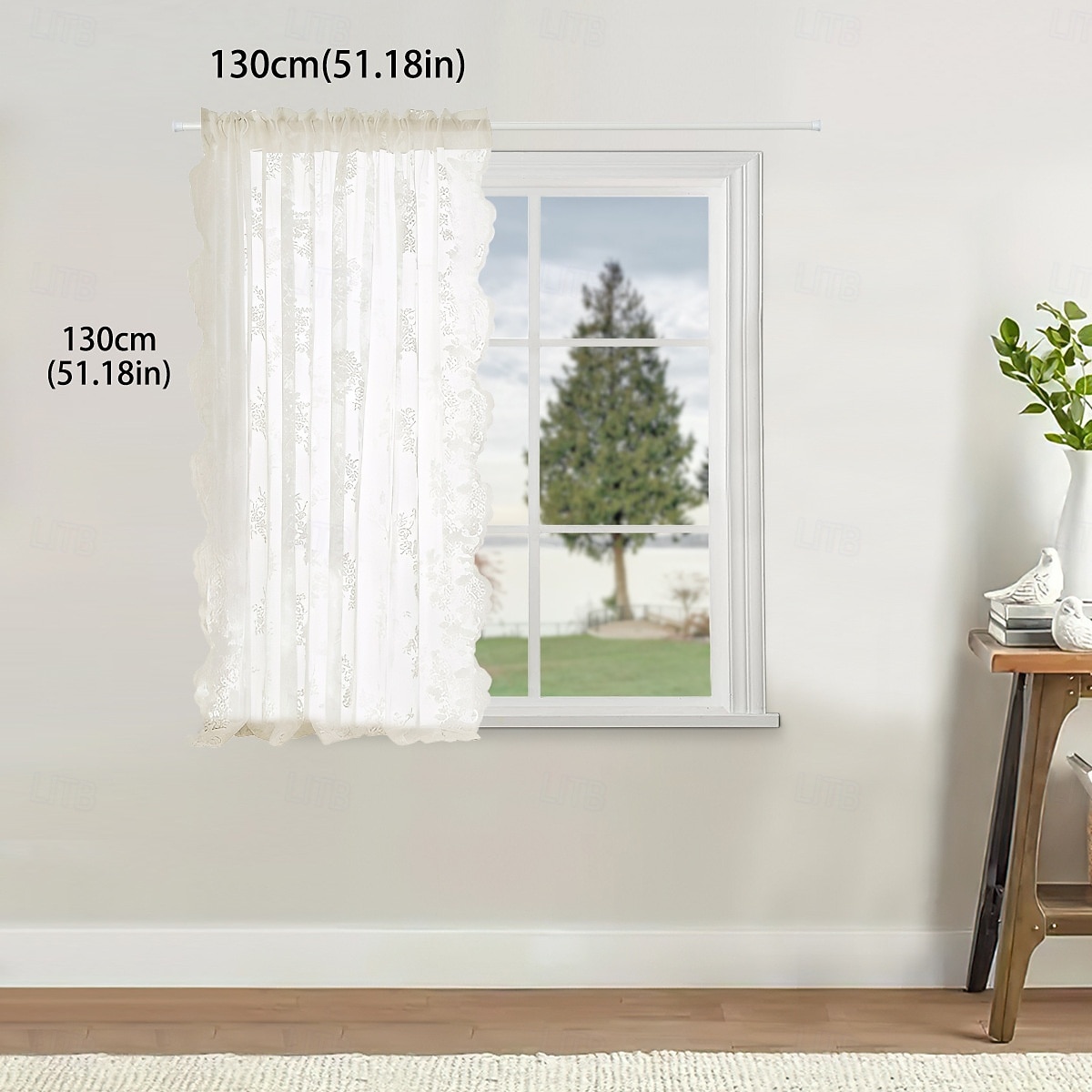 White Lace Sheer Curtains Floral Embroidered Window Curtain Panels Light Filtering Rod Pocket Vintage Sheer Drapes for Bedroom Living Room Farmhouse Decor 2026 - $18.99 –P11