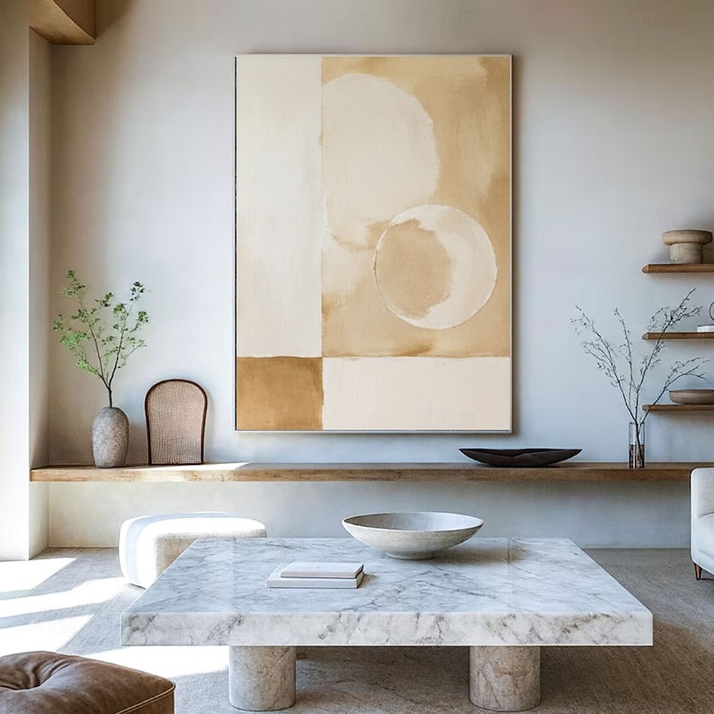 Hanmade Wabi Sabi Wall Art Japandi Abstract Neutral Wall Art Beige ...