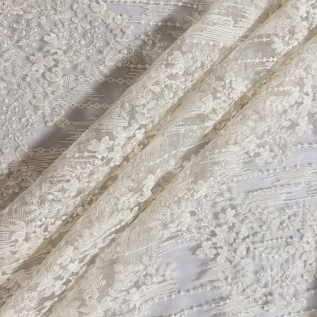 White Lace Sheer Curtains Floral Embroidered Window Curtain Panels Light Filtering Rod Pocket Vintage Sheer Drapes for Bedroom Living Room Farmhouse Decor 2026 - $18.99 –P2