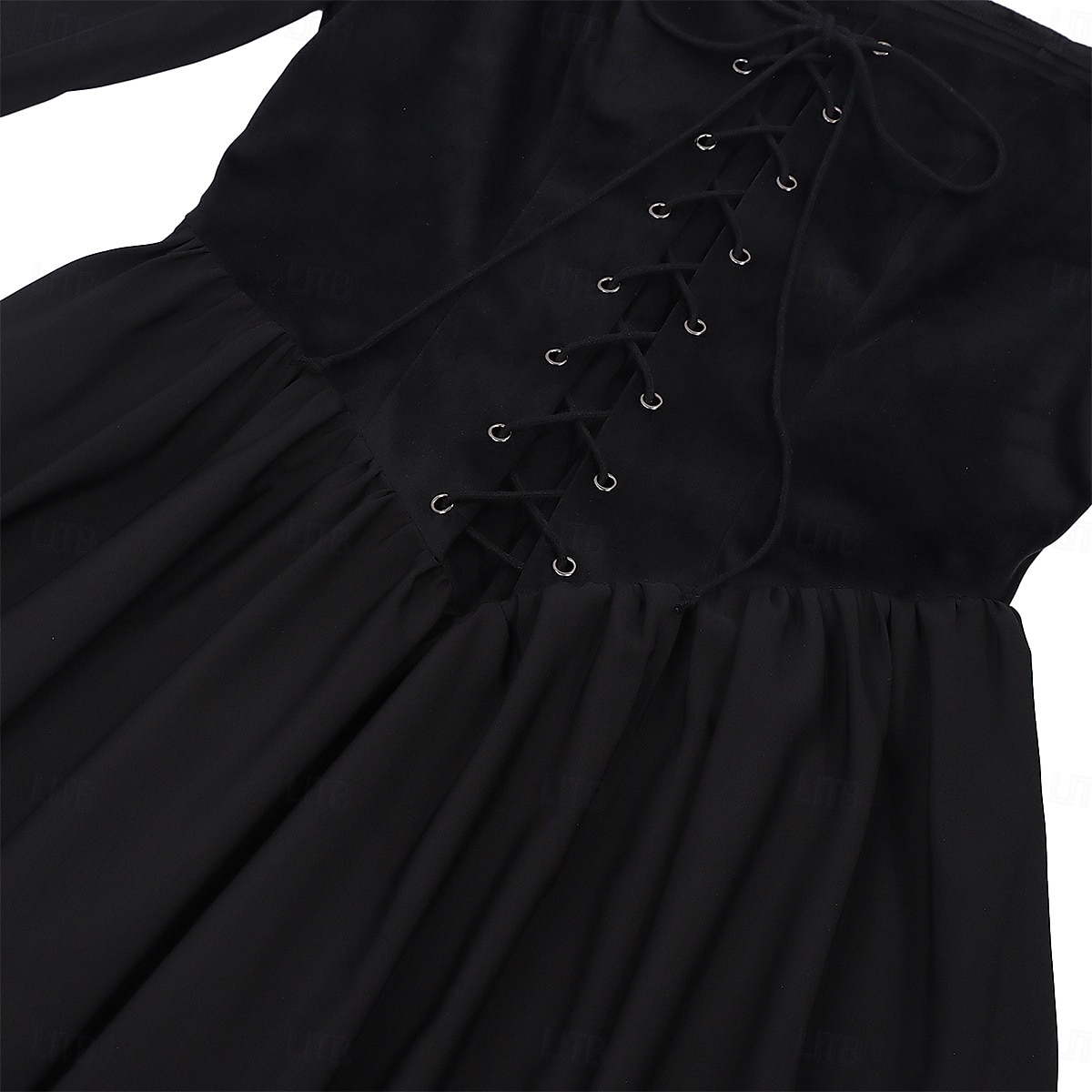 Středověké Renesanční ozdobný Po kotníky Šaty Dlouhé rukávy Víla Korzet Pevná barva Maškarní kostým Dámské Fantazie předvečer Všech svatých Karneval Plesová maškaráda Renesanční jarmark Retro 2026 - $57.99 –P12