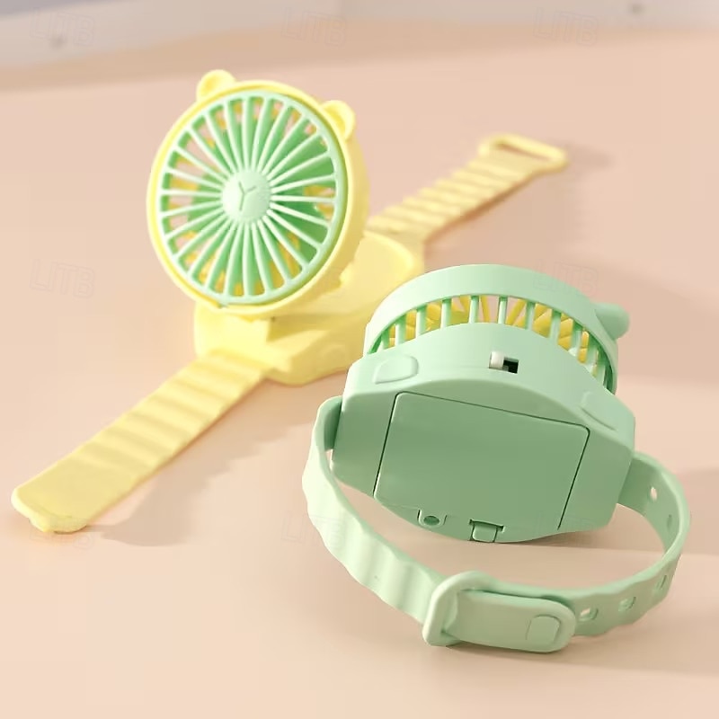 Přenosný náramkový ventilátor pro děti, nositelný osobní ventilátor s hodinkami pro dívky a chlapce, USB dobíjecí mini ventilátor s nastavitelným úhlem, malý hands-free ventilátor do školy, na cesty, 2026 - $16.99 –P5