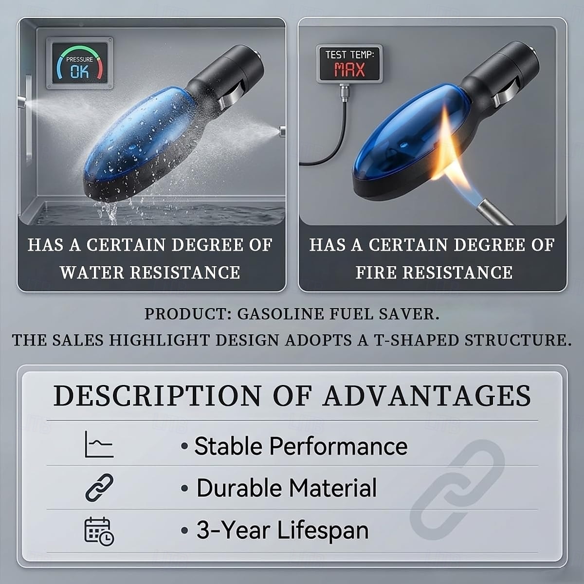 2 Pack Car Fuel Saver, Plug and Play Fuel Saving Device for 12V Vehicles, Powerful Automotive Fuel Economizer, 92mm Compact Gas Saver with Real-time Feedback, Sapphire PC Shell, Blue 2026 - $17.99 –P7