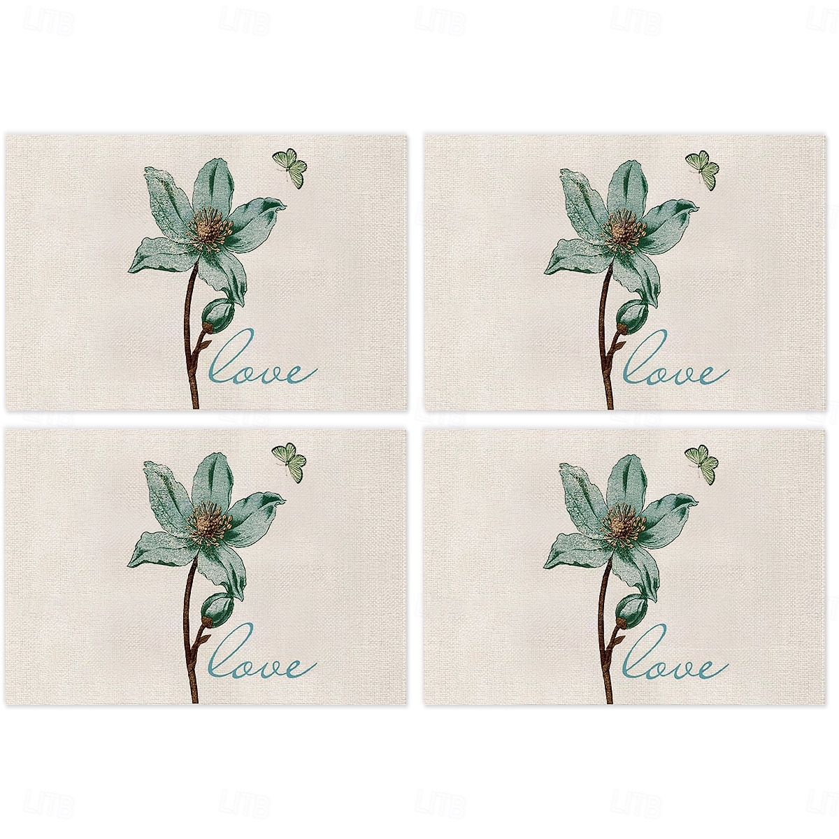 Τραπεζομάντιλο με πεταλούδα ίριδας τεσσάρων εποχών, ορθογώνιο κάλυμμα τραπεζιού από 100% πολυεστέρα, σχέδιο με λουλουδάτο μοτίβο πεταλούδας, πλένεται στο πλυντήριο, ανθεκτικό στη θερμότητα, 2026 - $9.49 –P7