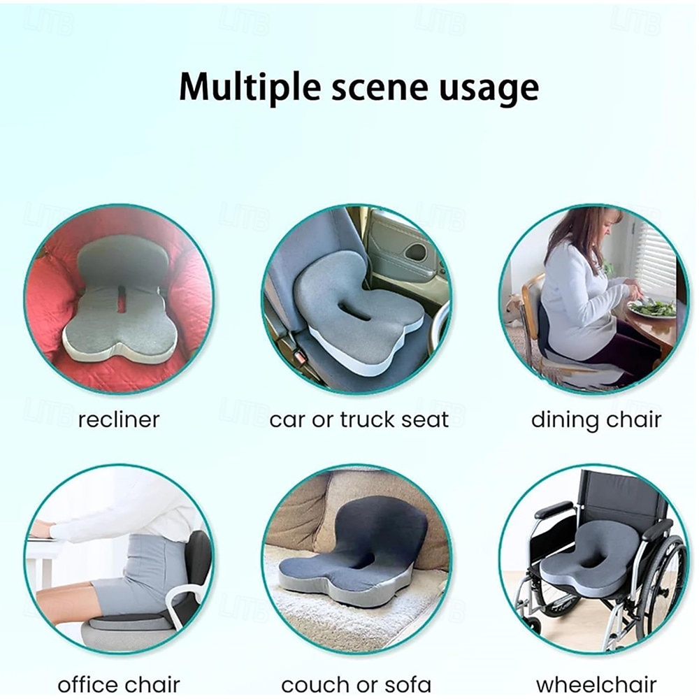 Ergonomic Memory Foam Seat Cushion - Orthopedic Chair Pad for Office Chair, Tailbone & Coccyx Pain Relief Seat Pillow for Car, Gaming Chair, Wheelchair, Breathable Cover, Non-Slip 2026 - $72.99 –P2