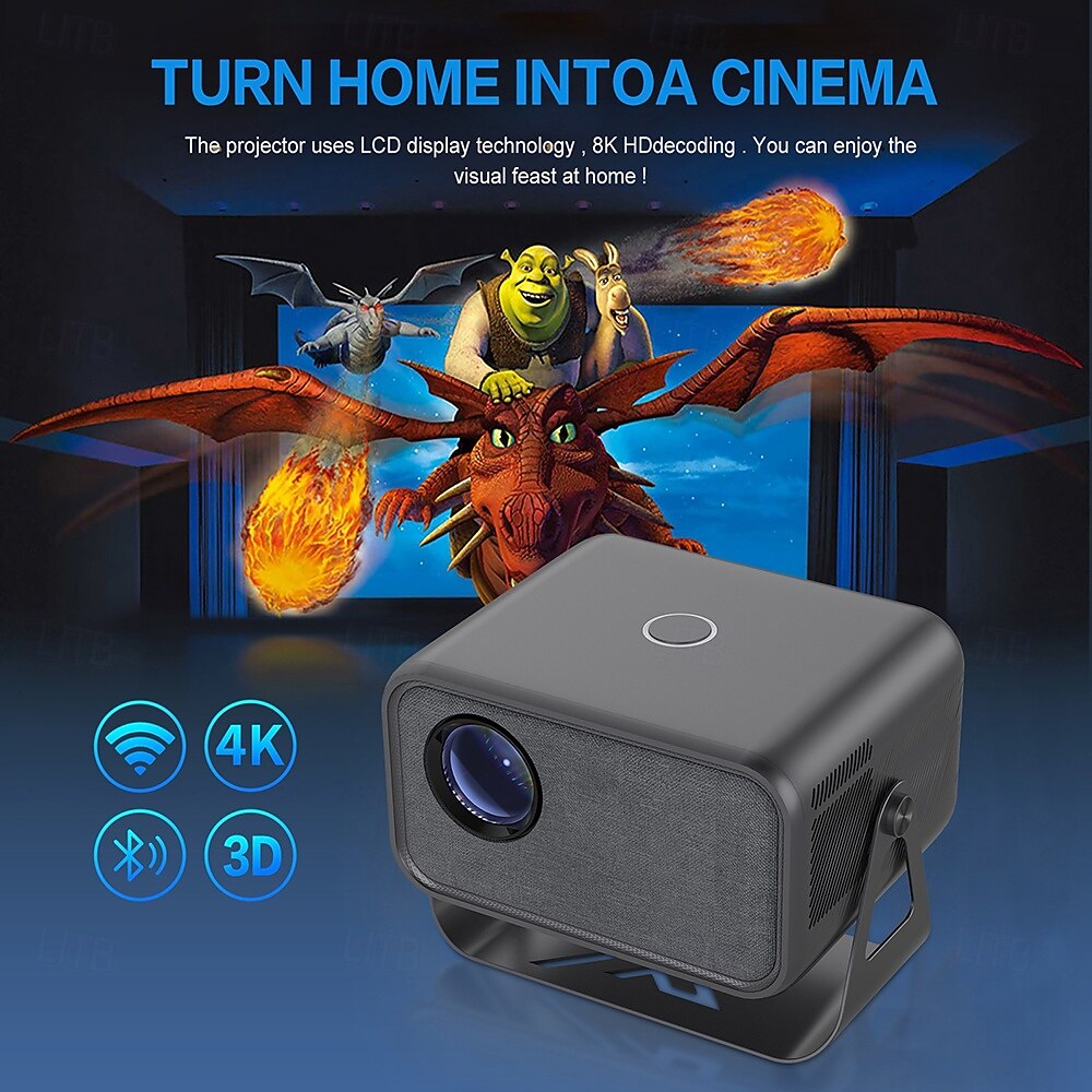 Android 11.0 Mini Projector with WiFi and Bluetooth, Support 4K Video Decoding, H713 Quad Core Processor, 5G Dual WiFi Portable Projector, HDR10+ Home Theater Movie Projector for Outdoor 2026 - $201.99 –P4