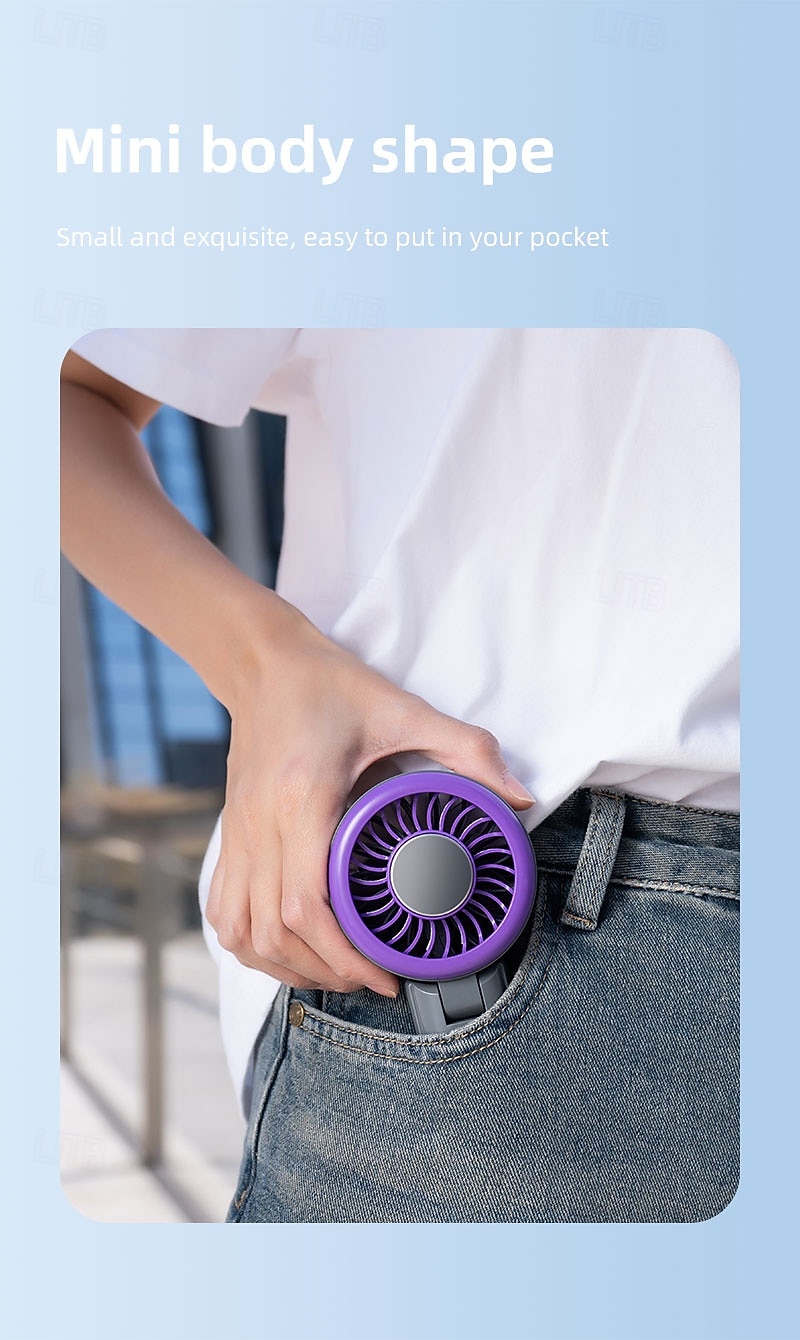 Ventilateur portable avec compresse froide, mini-ventilateur 3 en 1 rechargeable par USB, utilisable à la main, sur pied ou à suspendre, idéal pour les voyages et le maquillage. de 2026 ? $27.99 –P9