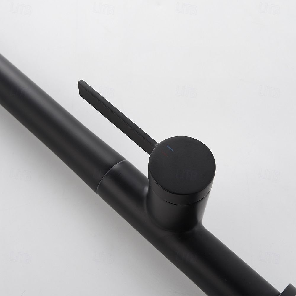 Кухонный смеситель с выдвижным распылителем, однорычажный смеситель с высоким изливом для мойки, прочная латунная конструкция, двухфункциональная распылительная головка, простая установка. 2026 - $216.99 –P12